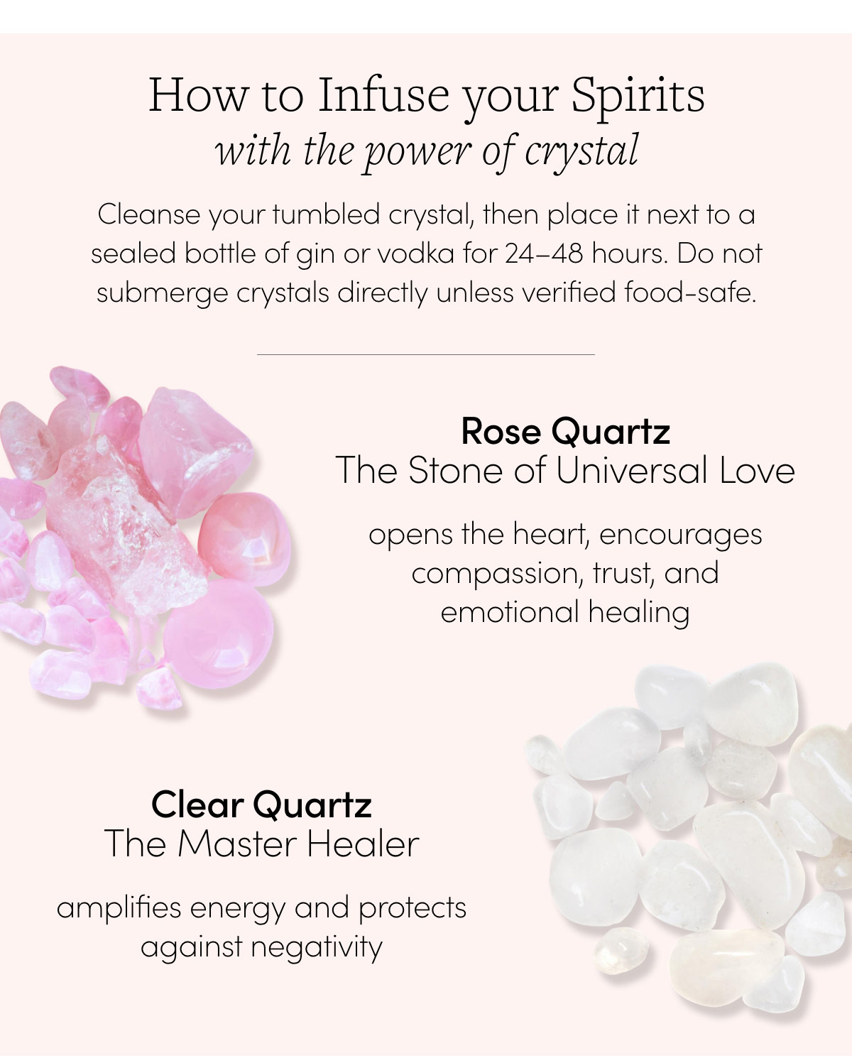 infuse your spirits with the power of crystal