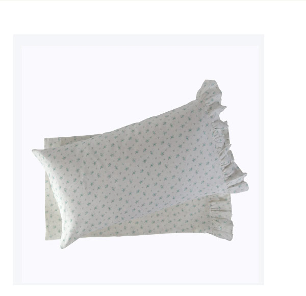 Blossom Floral Linen Ruffle Pillowcase Pair