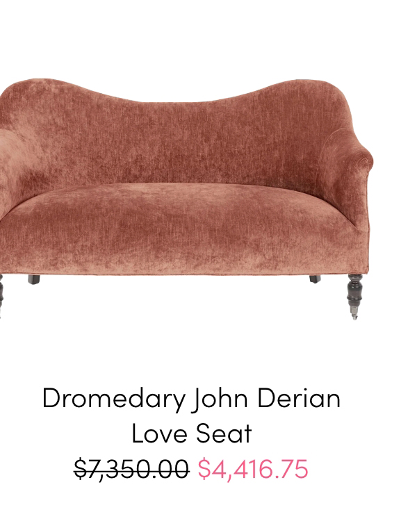 Dromedary John Derian Love Seat