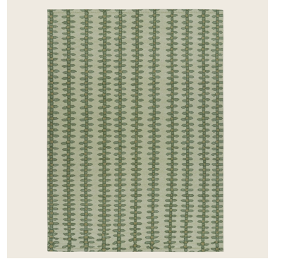 Green Swedish Inspired Flatweave Wool Rug - 10'1" x 14'