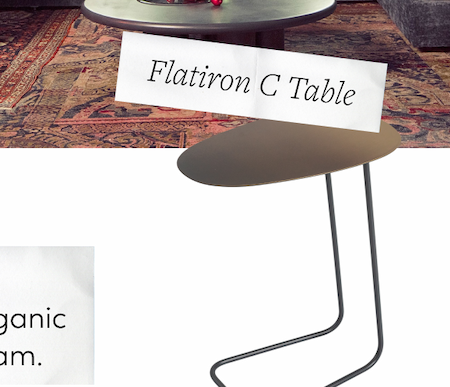 Flatiron C Table - Brass - abc exclusive