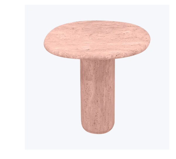 puddle travertine side table