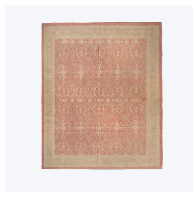 Red Vintage Traditional Wool Cotton Blend Rug - 10'2" x 12'1"