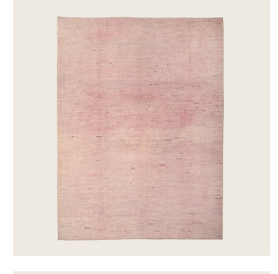 Pink Zameen Textured Wool Rug - 9'4" x 12'