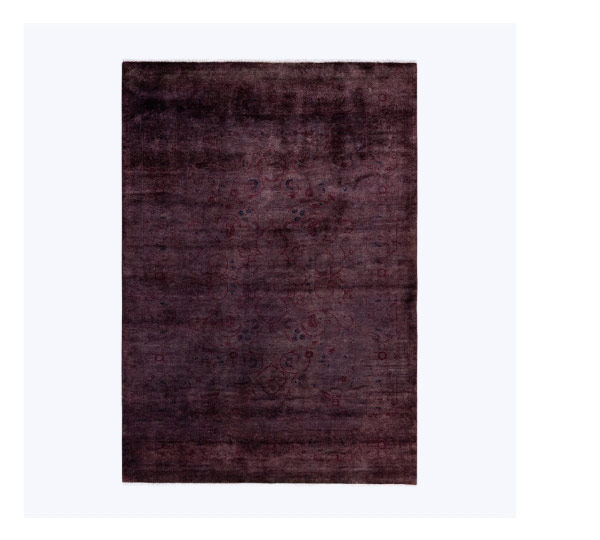 Burgundy Overdyed Wool Rug