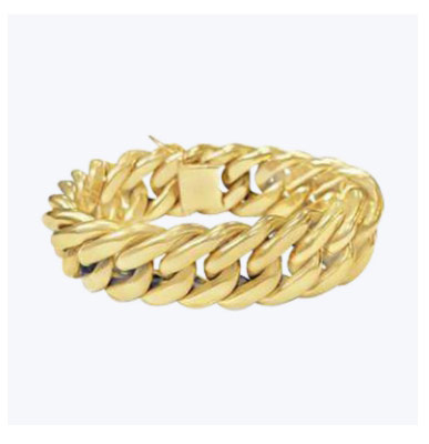 Italian 1970s 18KYG Link Bracelet