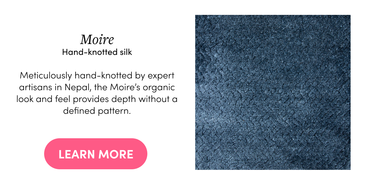 Shop Moire Hand-Knotted Silk Custom Carpet