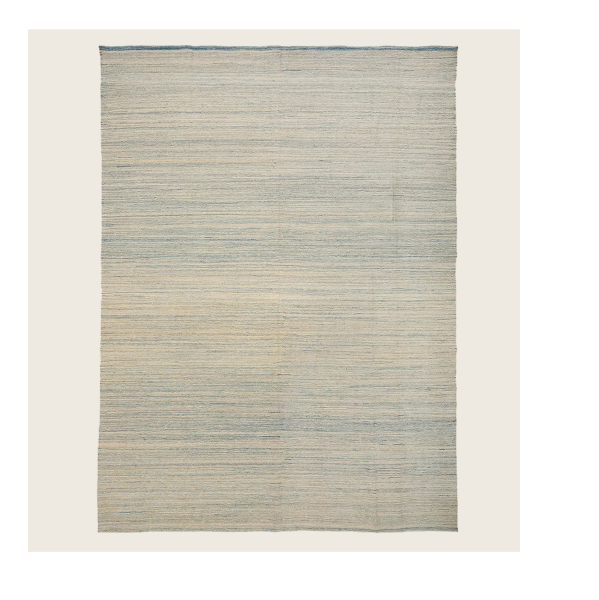 Blue Transitional Kilim Wool Rug - 7'11" x 10'6"