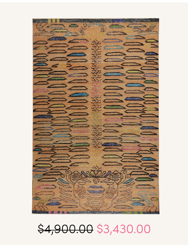 Orange Alchemy Contemporary Wool Rug - 6'2" x 9'7"