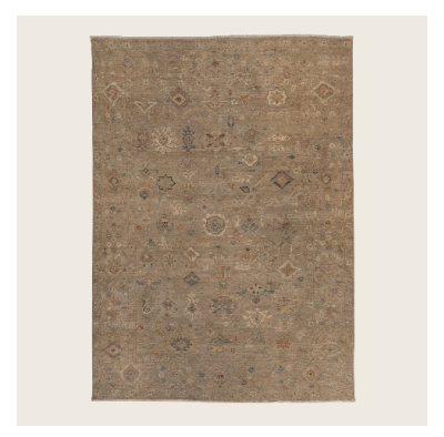 Light Grey Antique Revival Wool Rug - 8'11" x 12'3"