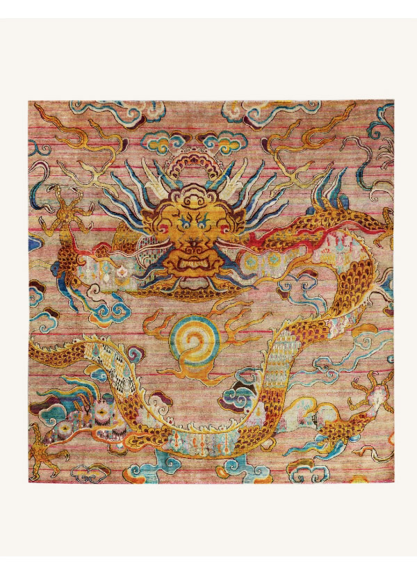 Gold Alchemy Contemporary Silk Rug