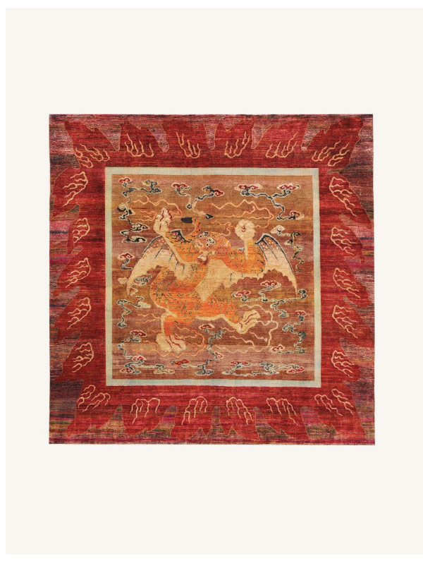 Red Alchemy Traditional Silk Wool Blend Rug