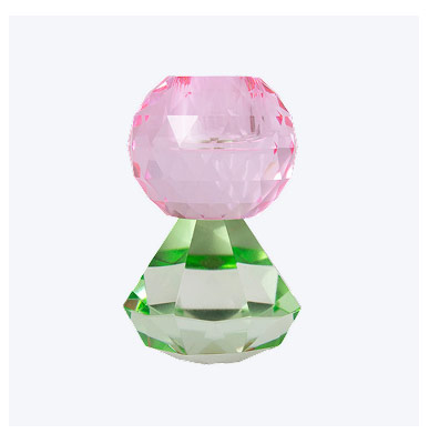 Stacked Crystal Candle Holder