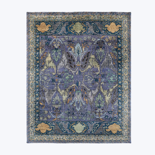 Purple Soluna Traditional Wool Rug - 9'4" x 11'10"