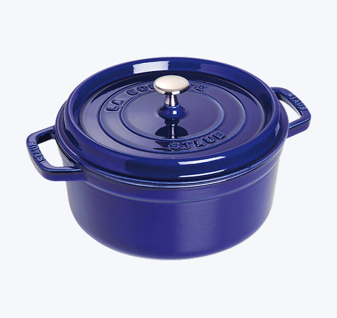 STAUB 5.5 qt Round Dutch Oven - Dark Blue