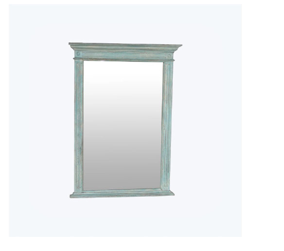 vintage teal mirror