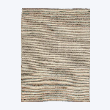 Brown Zameen Modern Wool Rug - 6'11" x 9'6"