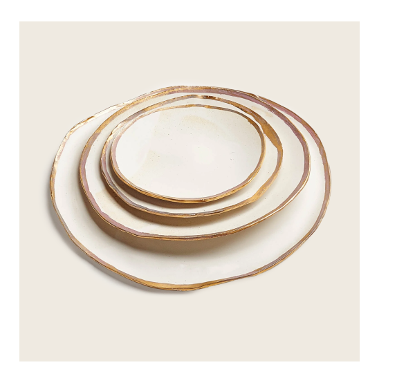 Jan Burtz Pure Gold Dinner Plate