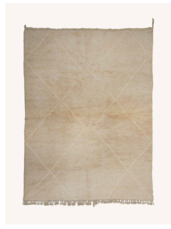 Cream Casablanca Moroccan Wool Rug - 8'2" x 10'9"