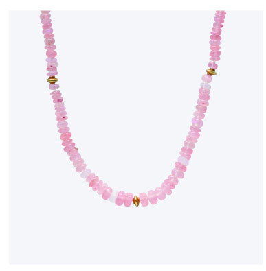 Boheme Pink Opal Ethiopian Beaded Necklace