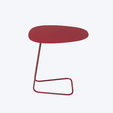 Flatiron C Table in Burgundy