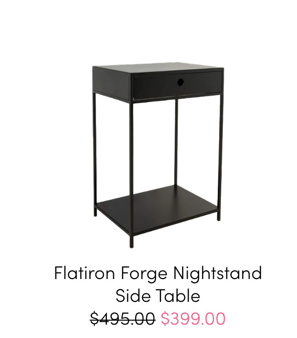 Flatiron Forge Nightstand Side Table