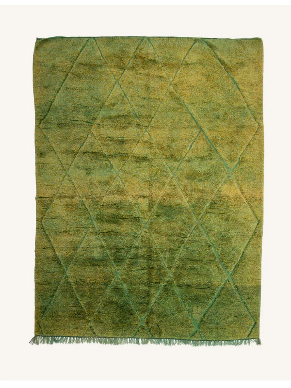Green Casablanca Moroccan Wool Rug 