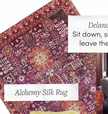 Purple & Red Alchemy Traditional Silk Rug - 8'4" x 11'4"