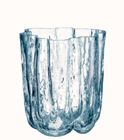 Kosta Boda Small Crackle Vase - Blue