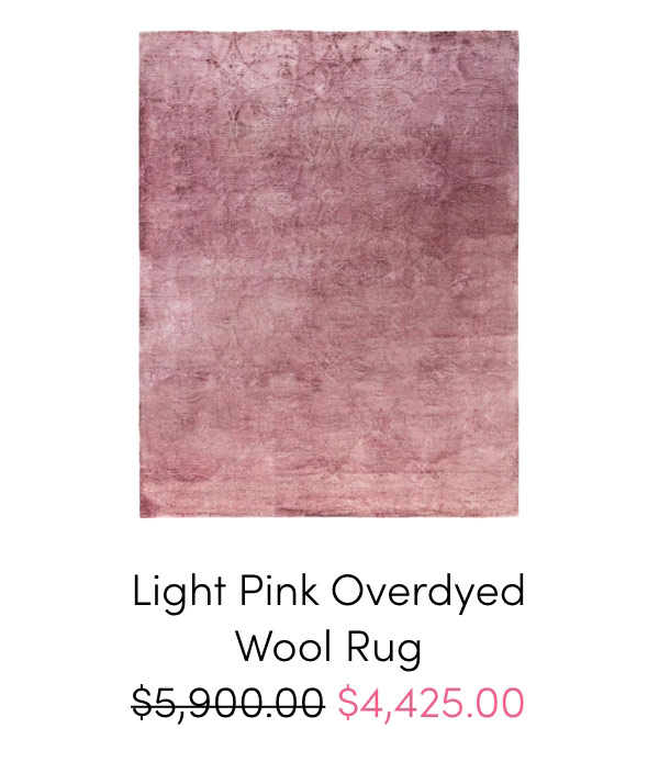 Light Pink Overdyed Wool Rug