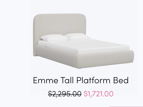 Emme tall platform bed