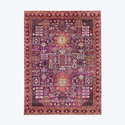 Purple & Red Alchemy Traditional Silk Rug - 8'4" x 11'4"