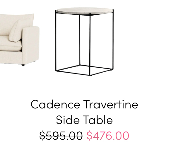 Cadence Travertine Side Table