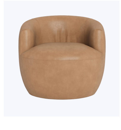 Carrie Leather Swivel Chair