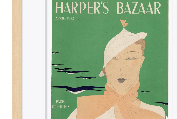 Original Vintage Harper's Bazaar Magazine Cover, April 1932
