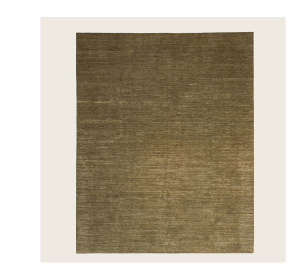 Green Textured Silk Wool Blend Rug - 8' x 10'