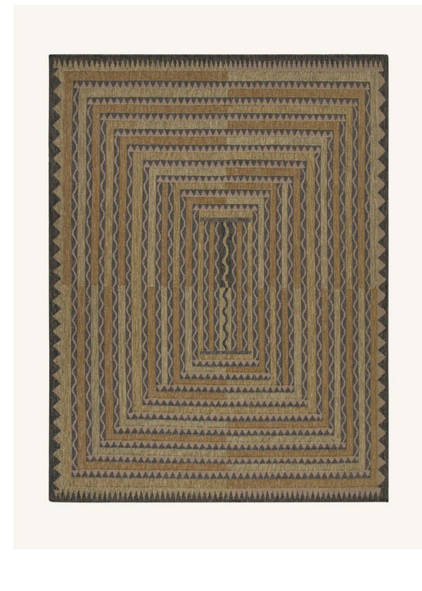 Brown Swedish Inspired Wool Flatweave Rug