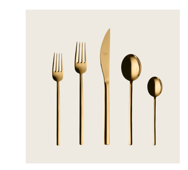 Mepra Due Flatware, Mirror Finish - Oro