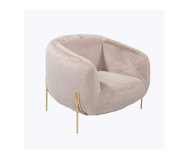 geo plush armchair