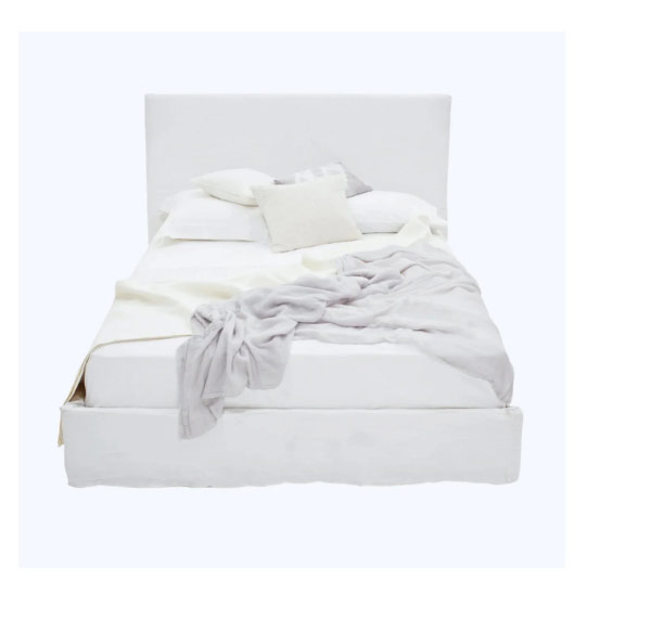 April slipcovered bed