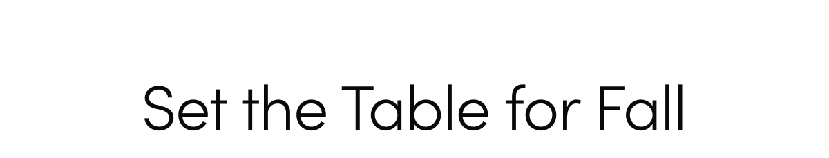 Set the Table for Fall