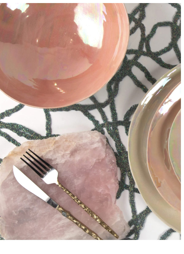 Pearly Rose Dessert Bowl