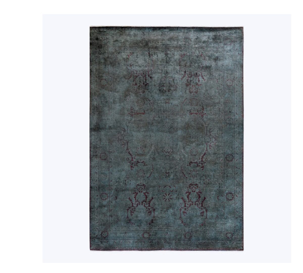 Dark Grey Overdyed Wool Rug