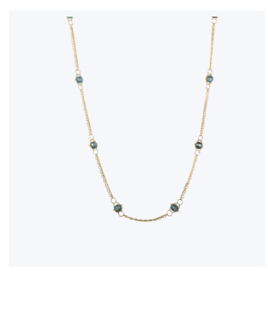 Textile Necklace in London Blue Topaz