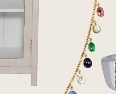 Antique 1900 Yellow Gold Necklace with 21 Precious & Semi-Precious Stones