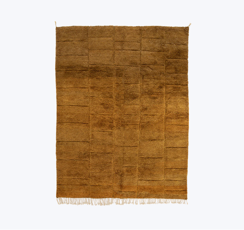 Brown Casablanca Moroccan Wool Rug - 7'10" x 10'3"