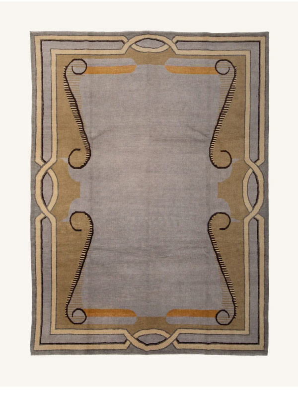 Beige Grey Traditional Wool Rug