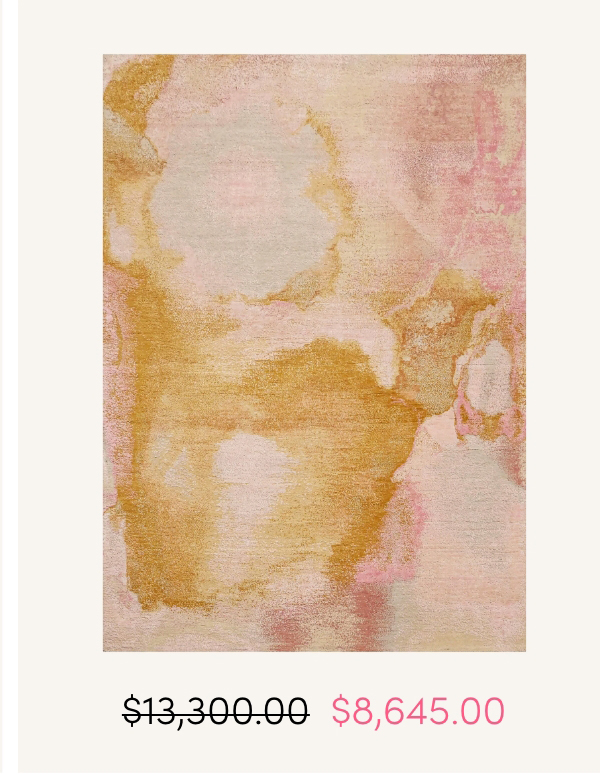 Gold Contemporary Silk Wool Blend Rug - 10'1" x 14'4"