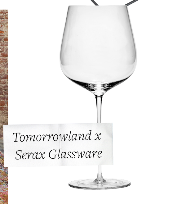 Tomorrowland x Serax Unity White Wine Glass, Butterfly Ballet