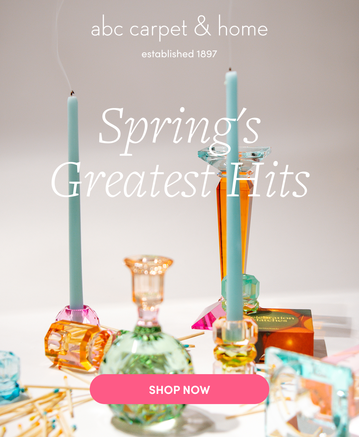 abchome disco candle holders and taper candles